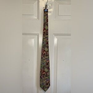 Polo Ralph Lauren Paisley Floral Multicolored Neck Tie Mens 100% Silk L 59” W 4”